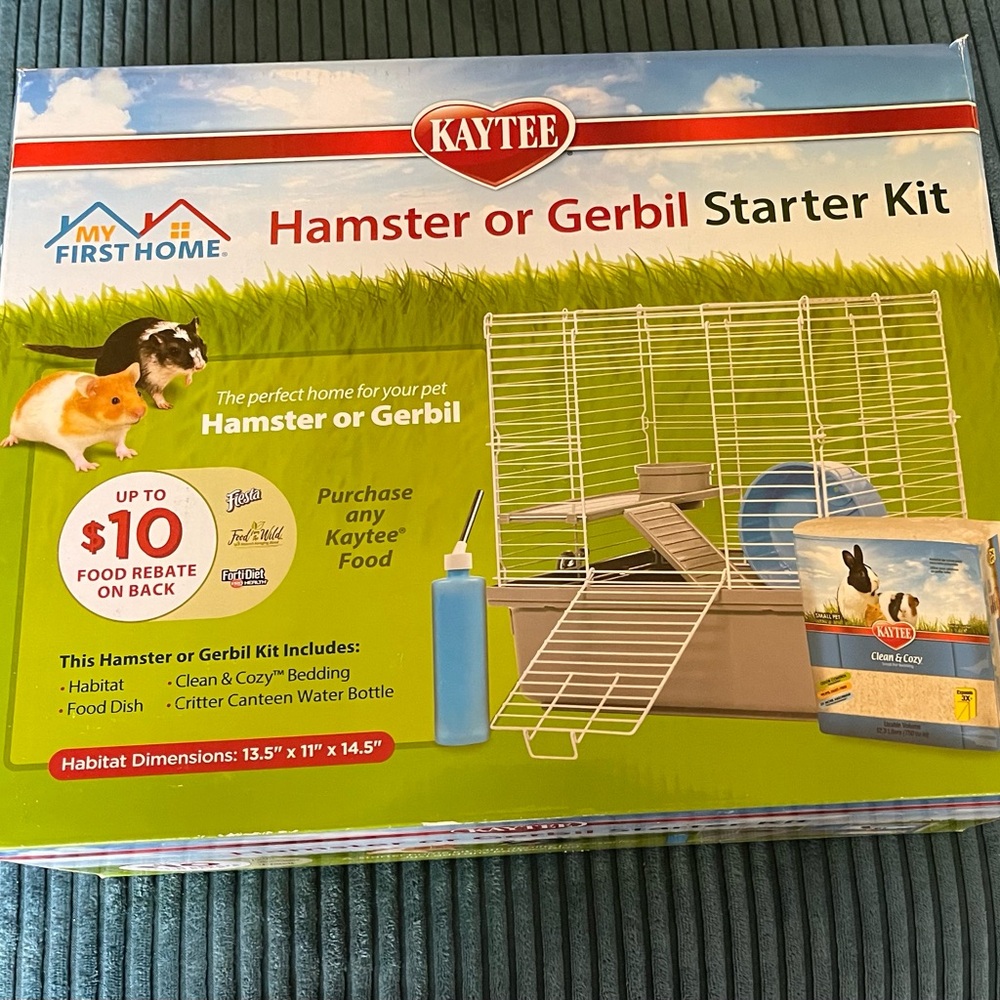 NEW open box Kaytee Hamster or Gerbil Starter Kit